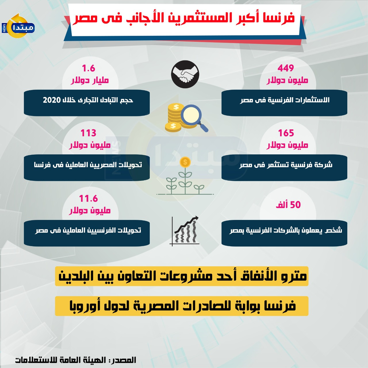 الاستثمارات الفرنسية فى مصر