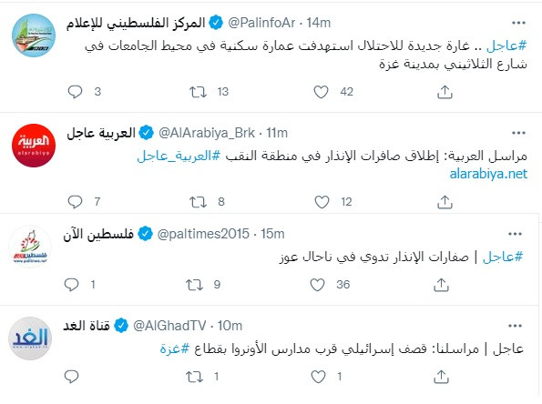 قصف فى جزة وصافرات الإنذار تدوى فى النقب