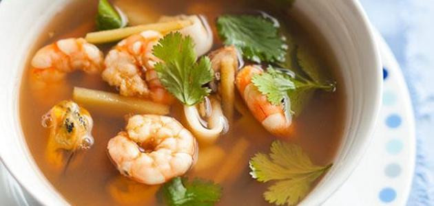 شوربة السى فود بالكريمة