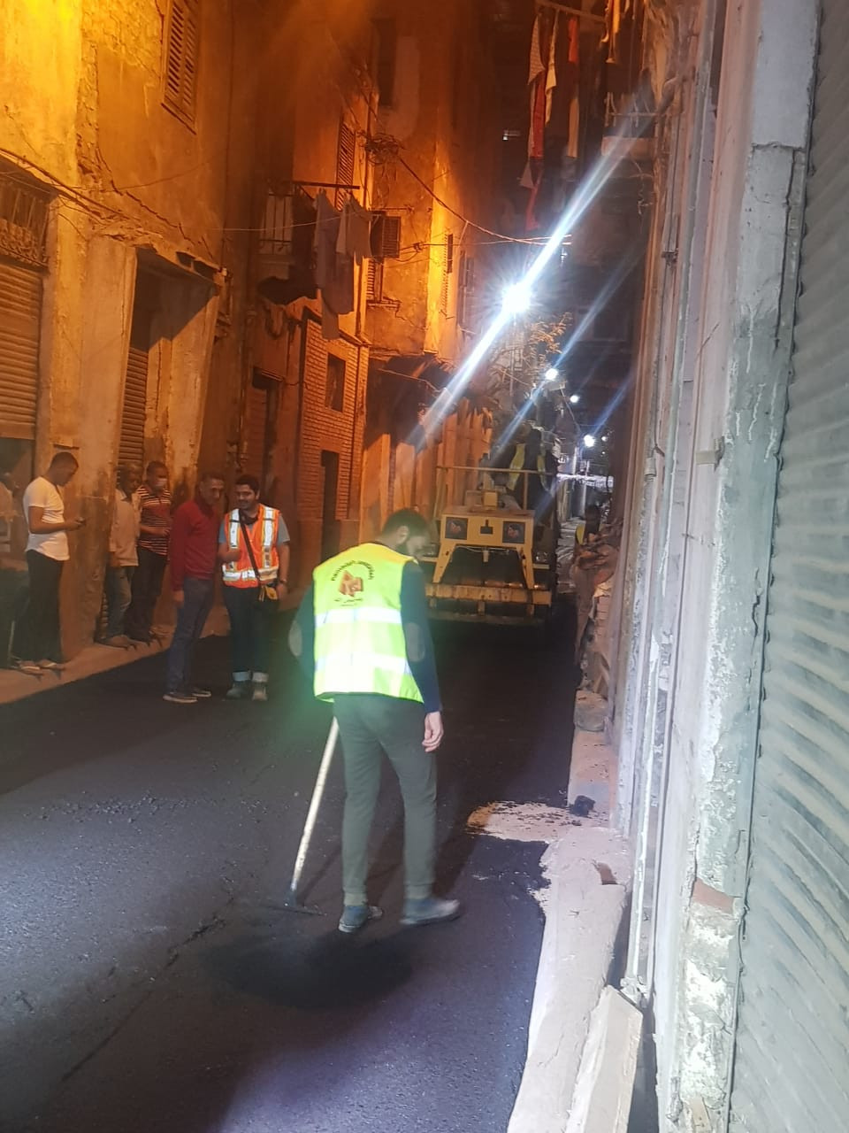 رصف شوارع حى الجمرك