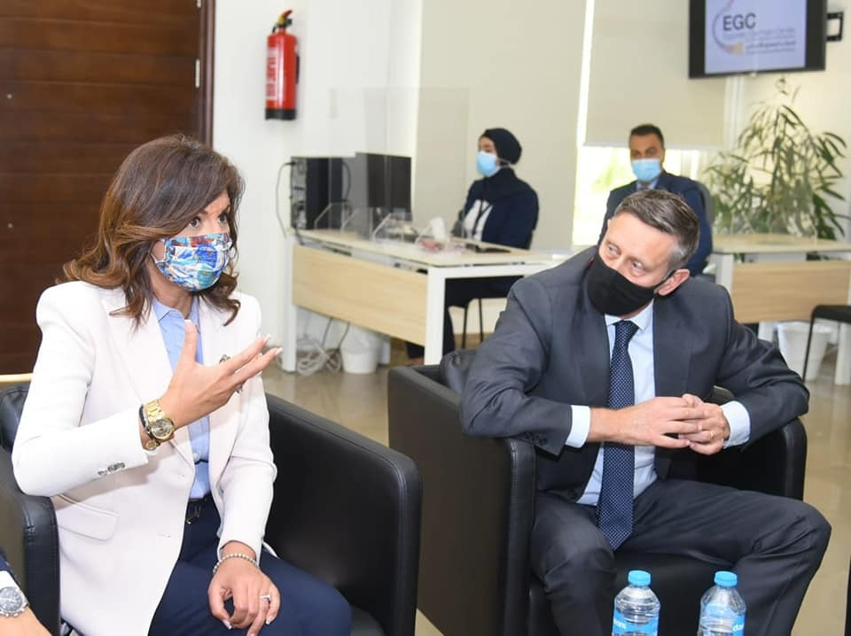 وزيرة الهجرة تزور المركز المصرى الألمانى