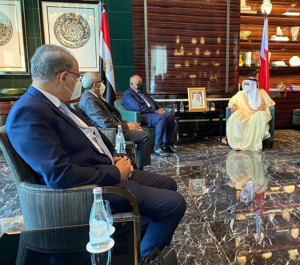 وزير الخارجية سامح شكرى يلتقى وزير خارجية البحرين