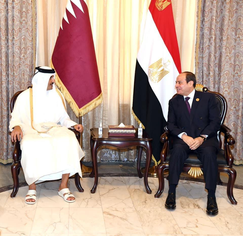الرئيس السيسى والأمير تميم فى بغداد