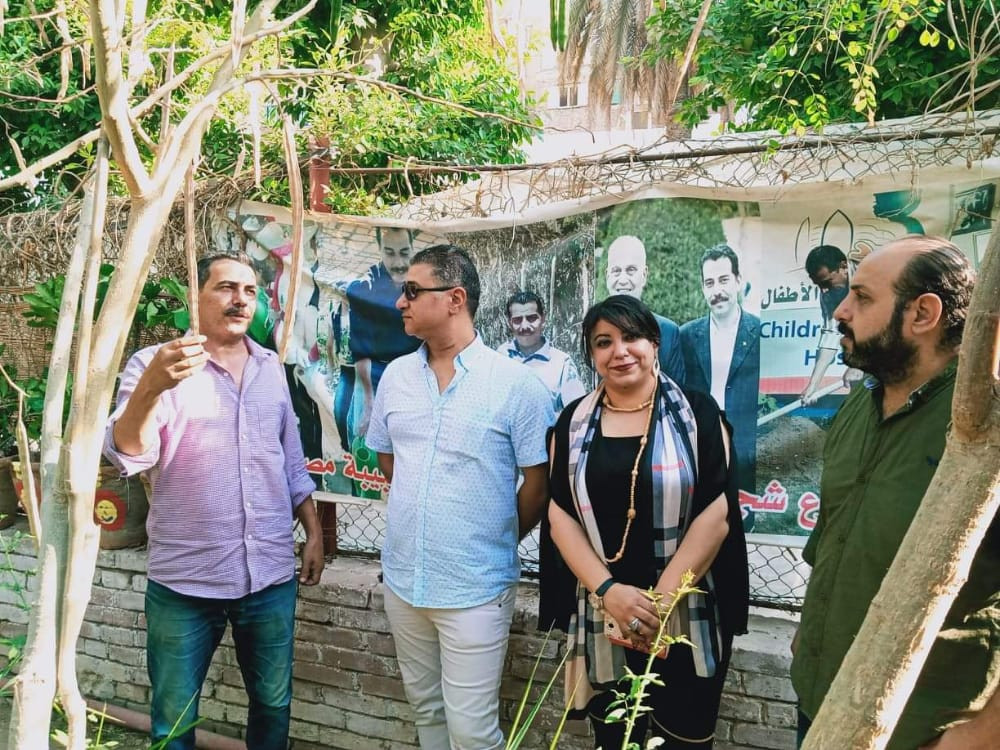 نرمين ميشيل داخل مؤسسة «ازرع شجرة»