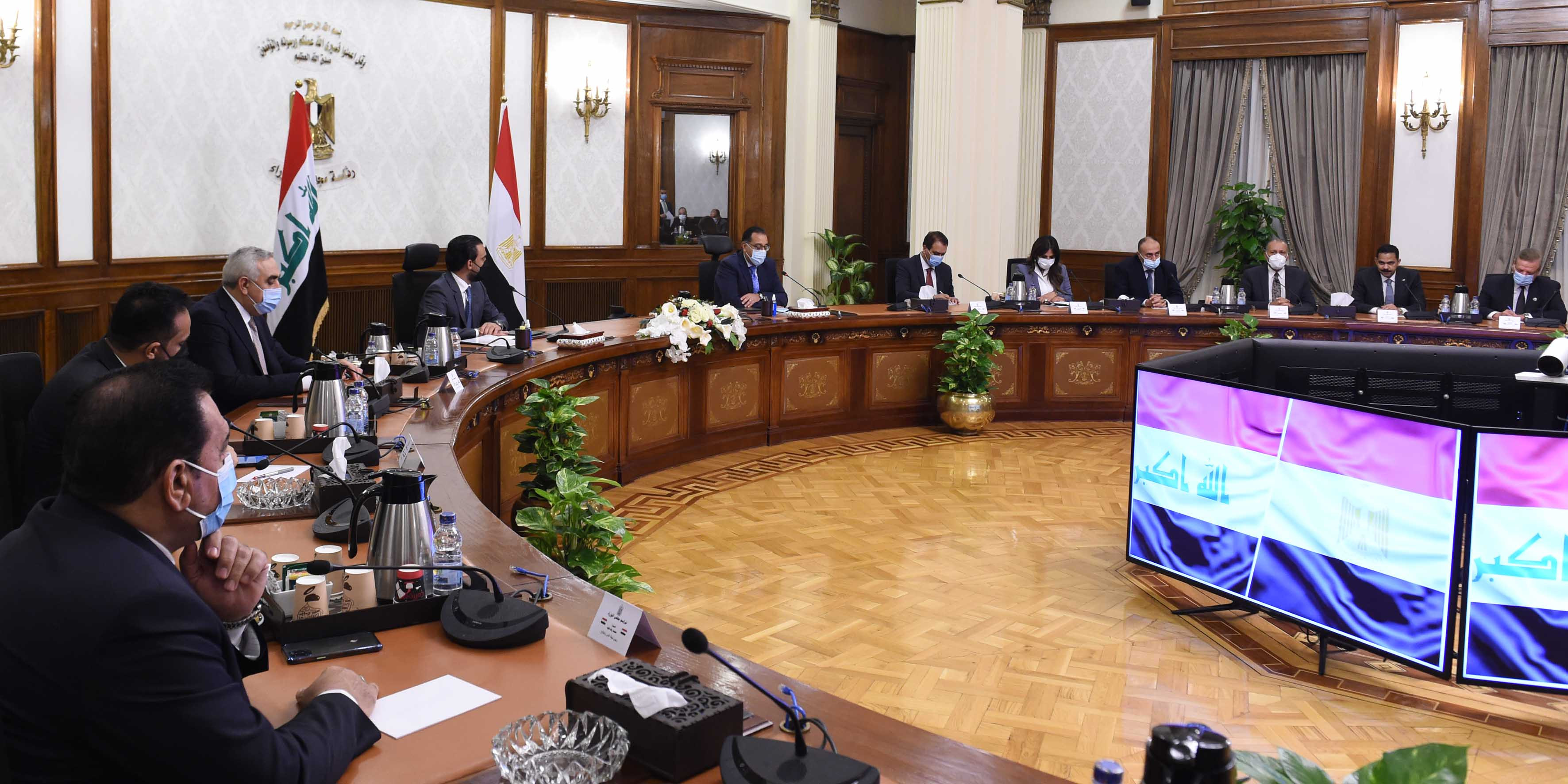 مدبولى يستقبل رئيس مجلس النواب العراقى
