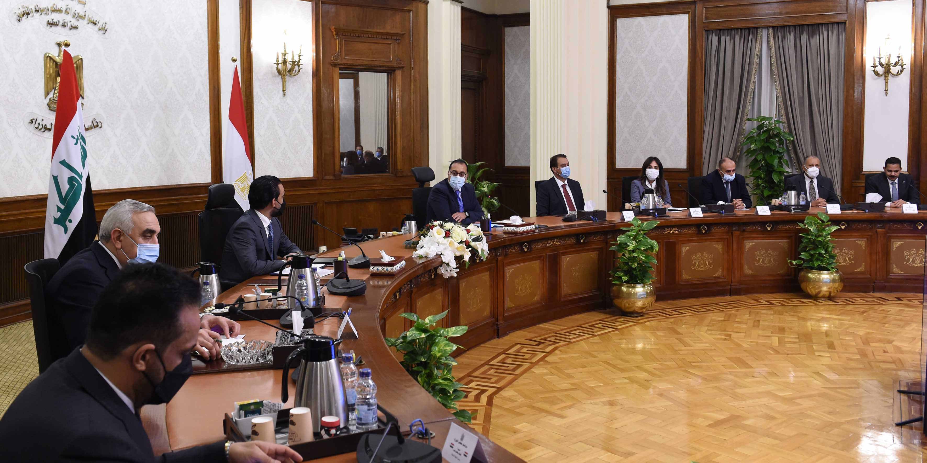 مدبولى يستقبل رئيس مجلس النواب العراقى