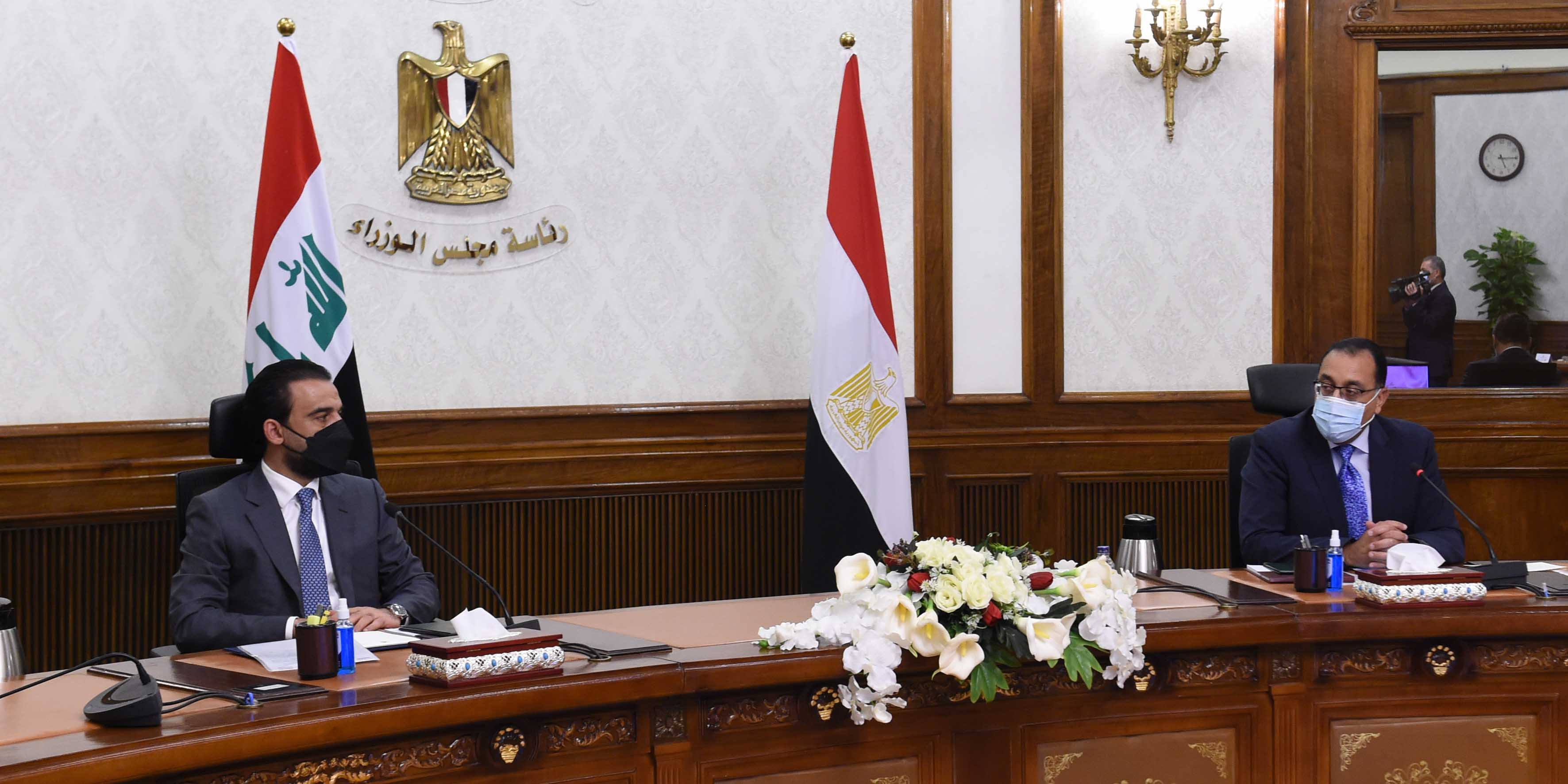 مدبولى يستقبل رئيس مجلس النواب العراقى