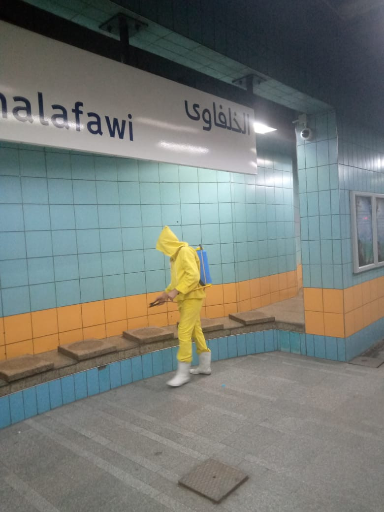 تطهير المحطات والقطارات