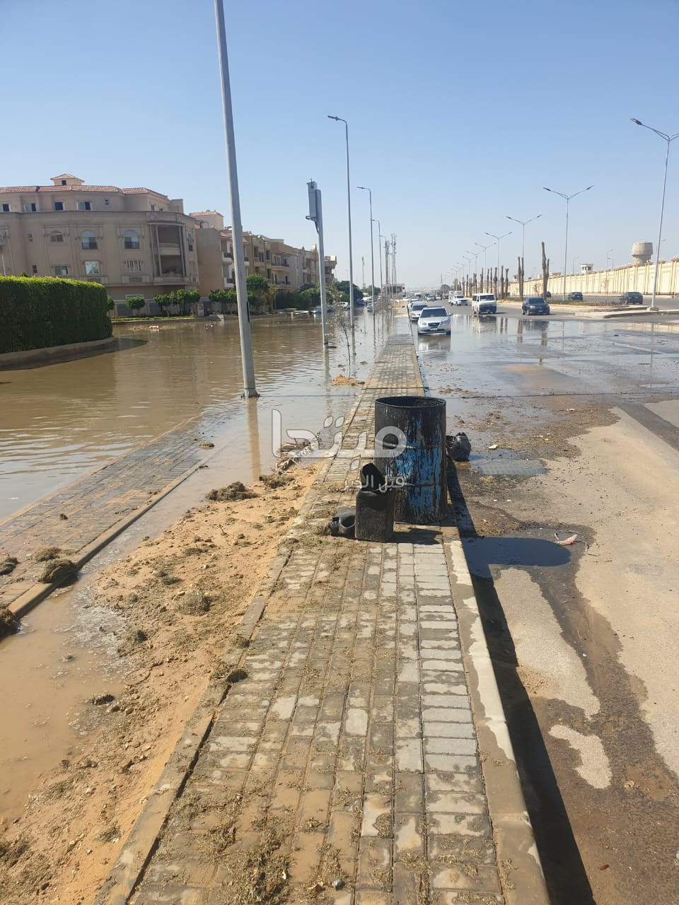 تسريب بمحطة الصرف الصحى فى القاهرة الجديدة
