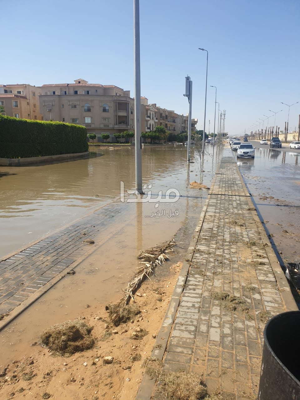 تسريب بمحطة الصرف الصحى فى القاهرة الجديدة