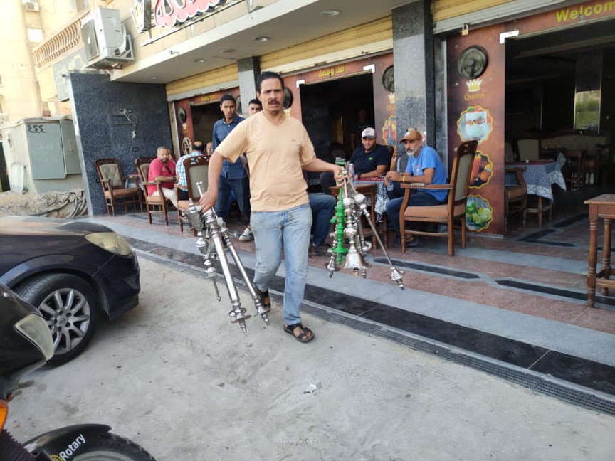 غلق محلات بحدائق الأهرام