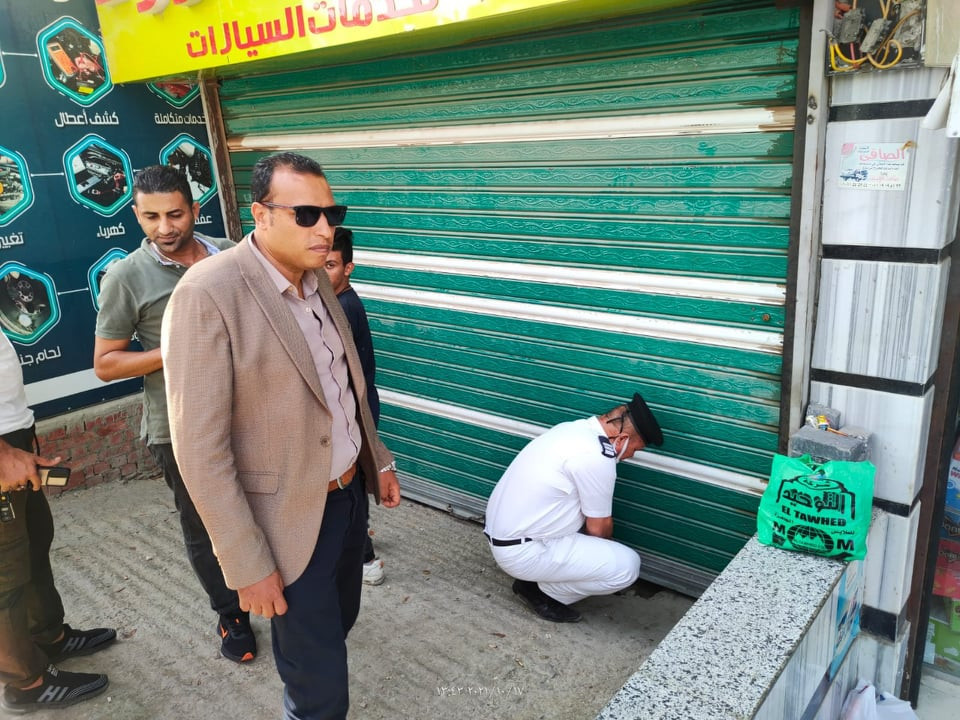 غلق محلات بحدائق الأهرام
