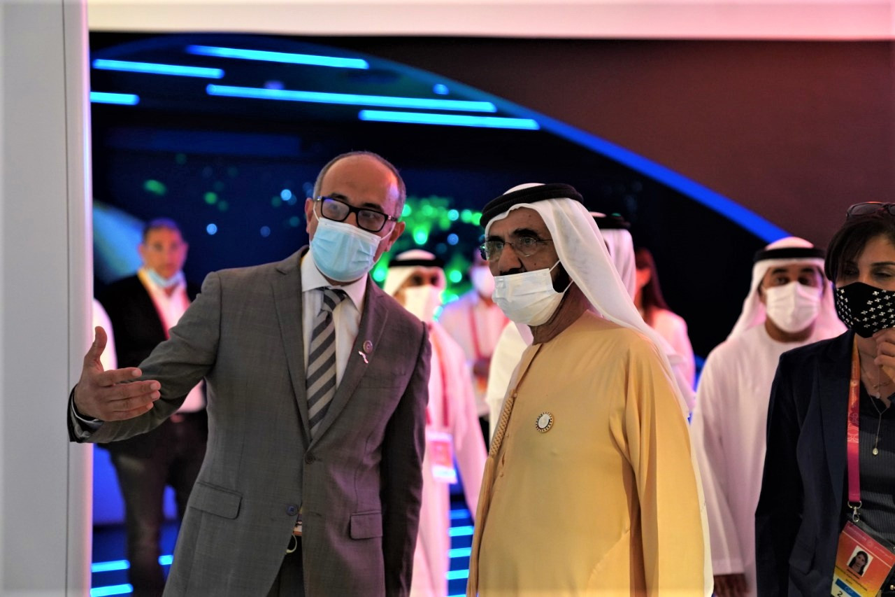 محمد بن راشد يقوم بجولة فى الجناح المصرى المشارك بإكسبو 2020 دبى