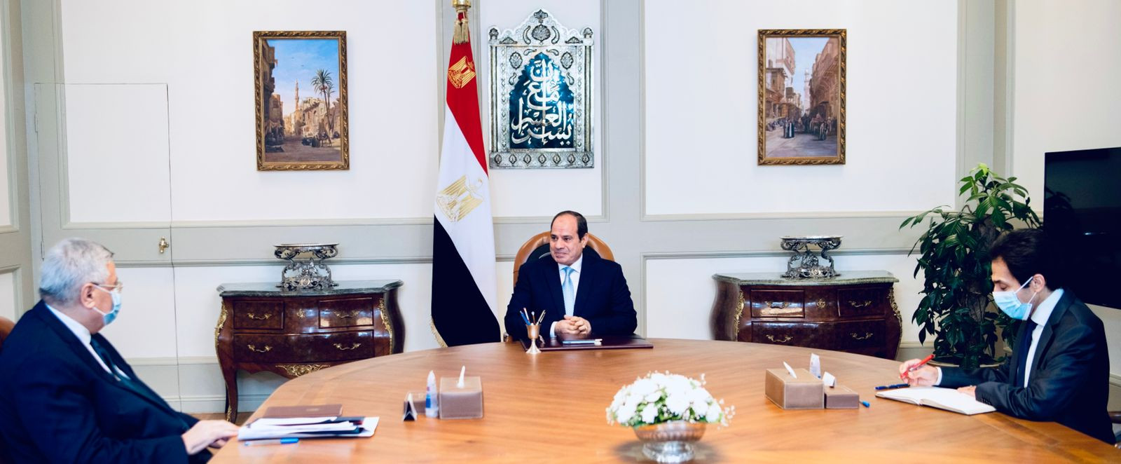 اجتماع السيسى مع عوض تاج الدين