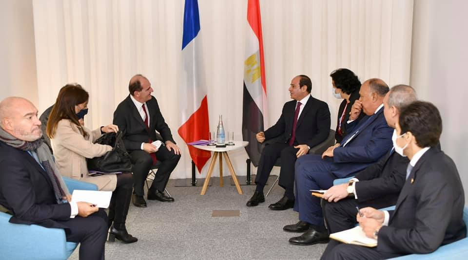 السيسى ورئيس الوزراء الفرنسى