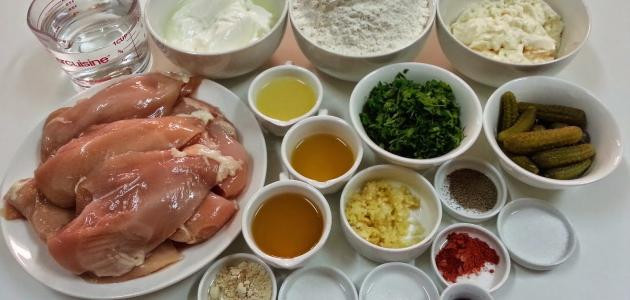 مكونات شاورما فراخ