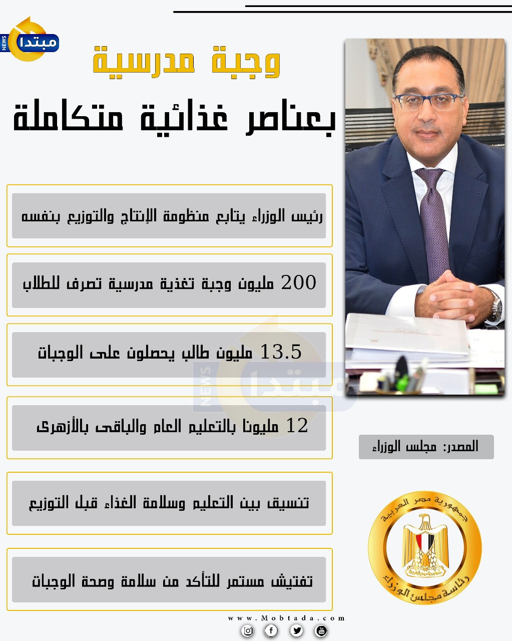 وجبة مدرسية