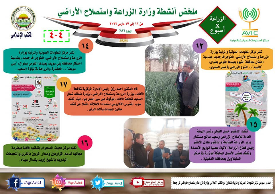 حصاد الزراعة فى أسبوع