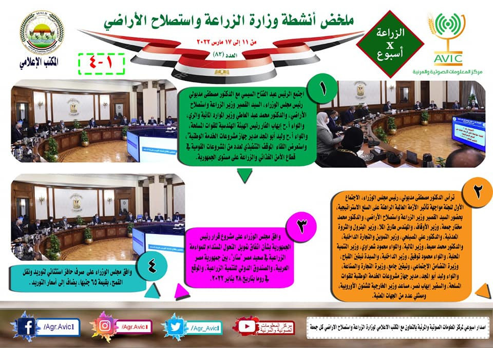 حصاد الزراعة فى أسبوع