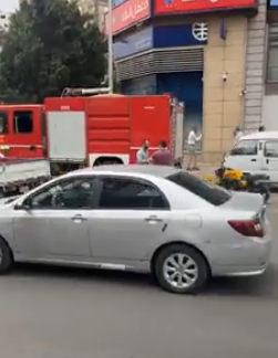 حريق فى بنك