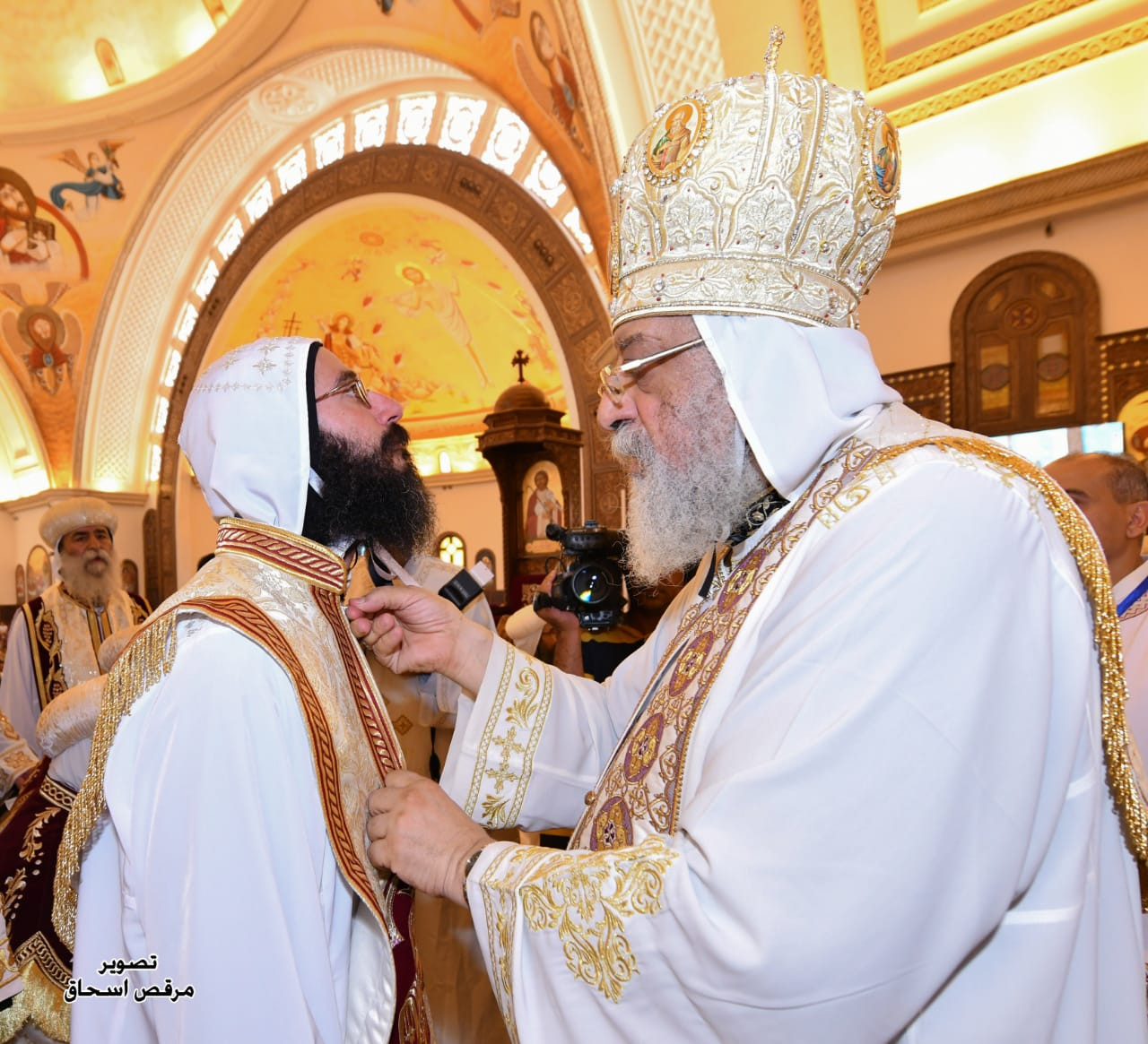 البابا تواضروس خلال سيامة الأساقفة الجدد