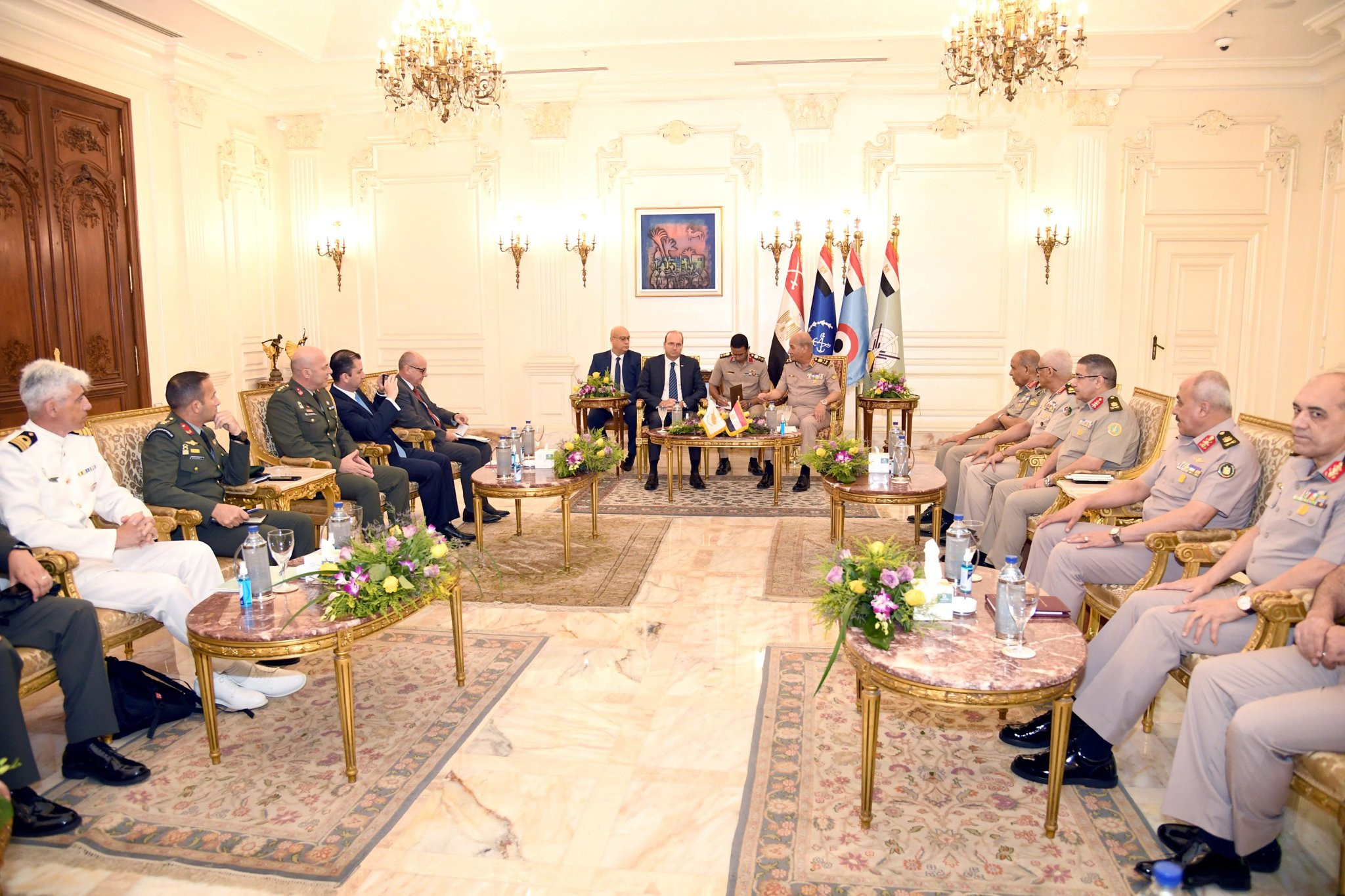 اجتماع ثلاثى لوزراء دفاع مصر وقبرص واليونان