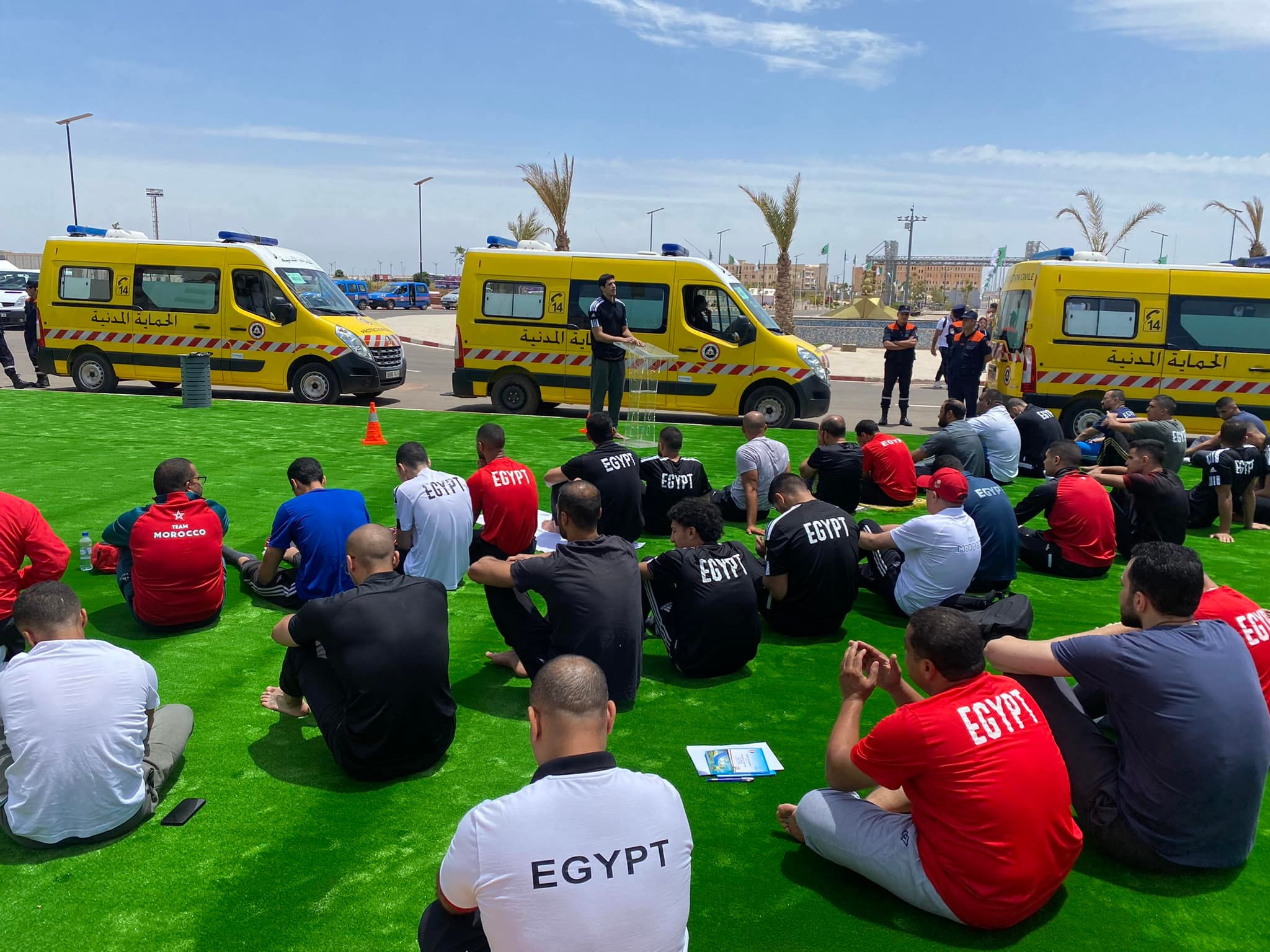 بعثة مصر تؤدى صلاة الجمعة بالجزائر
