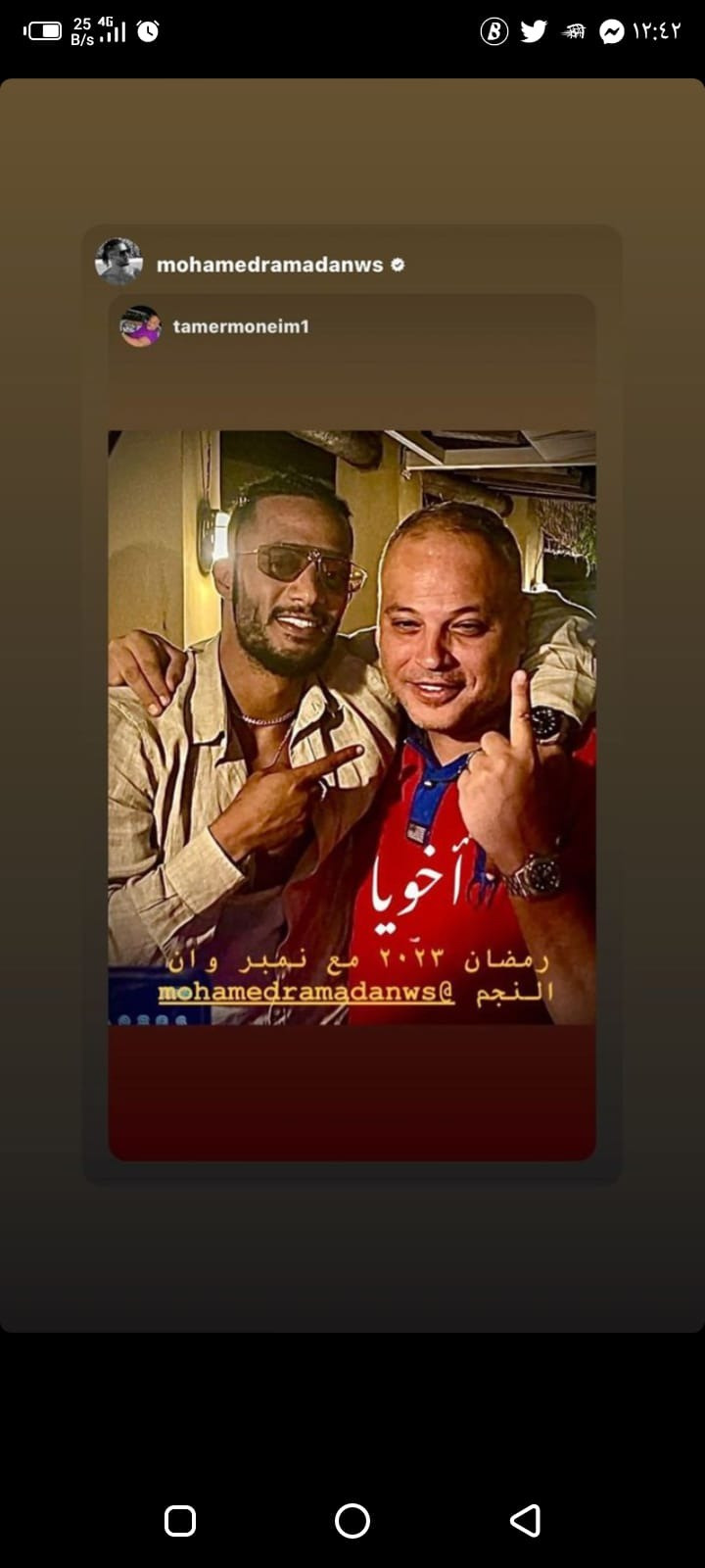 تامر عبدالمنعم ومحمد رمضان