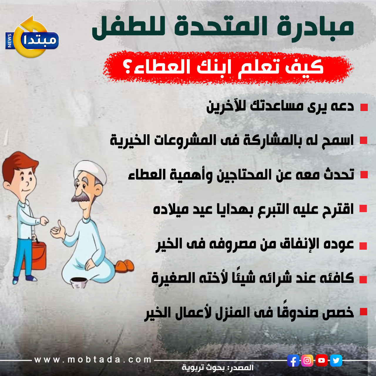 تنمية العطاء عند الأطفال