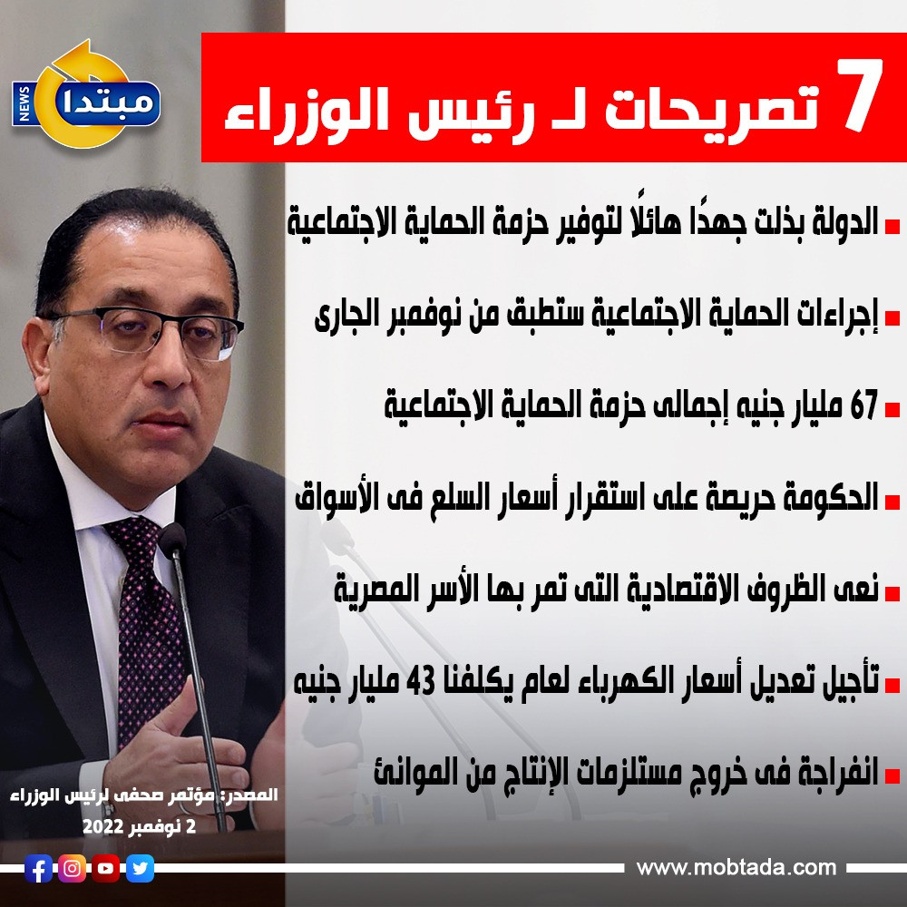 7 تصريحات لرئيس الحكومة