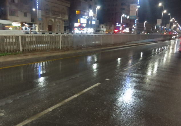 سقوط أمطار على محافظة دمياط