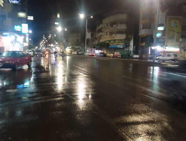 سقوط أمطار على محافظة دمياط