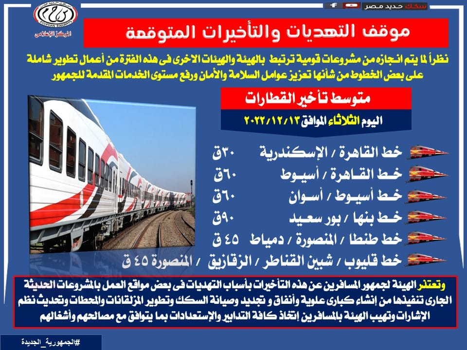 تأخيرات القطارات