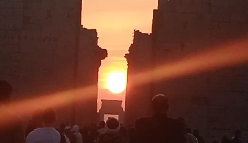 تعامد الشمس على معبد الكرنك بالأقصر