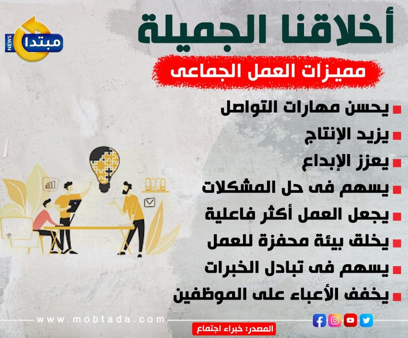 أهمية العمل الجماعى (إنفوجراف)