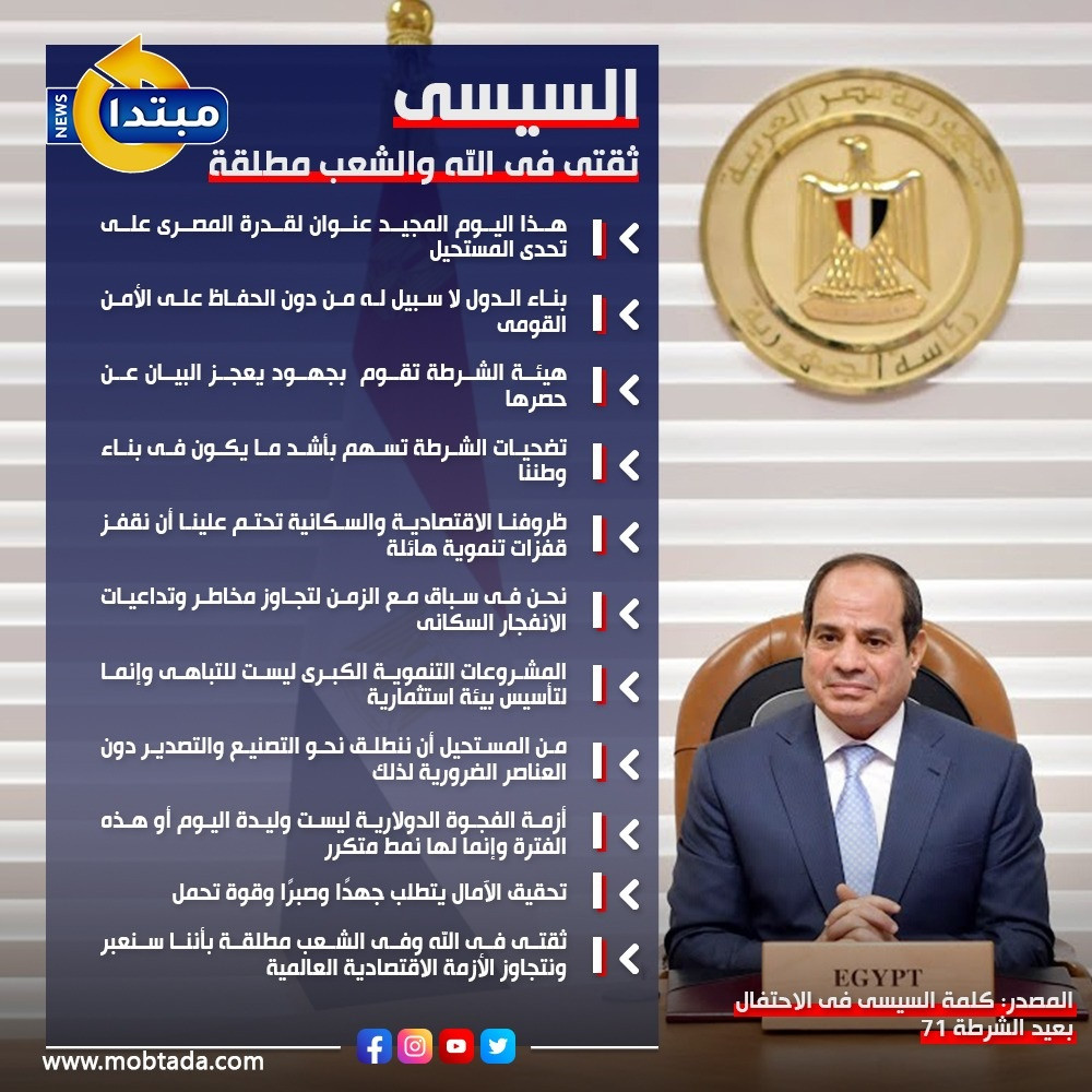 إنفو كلمة الرئيس السيسى