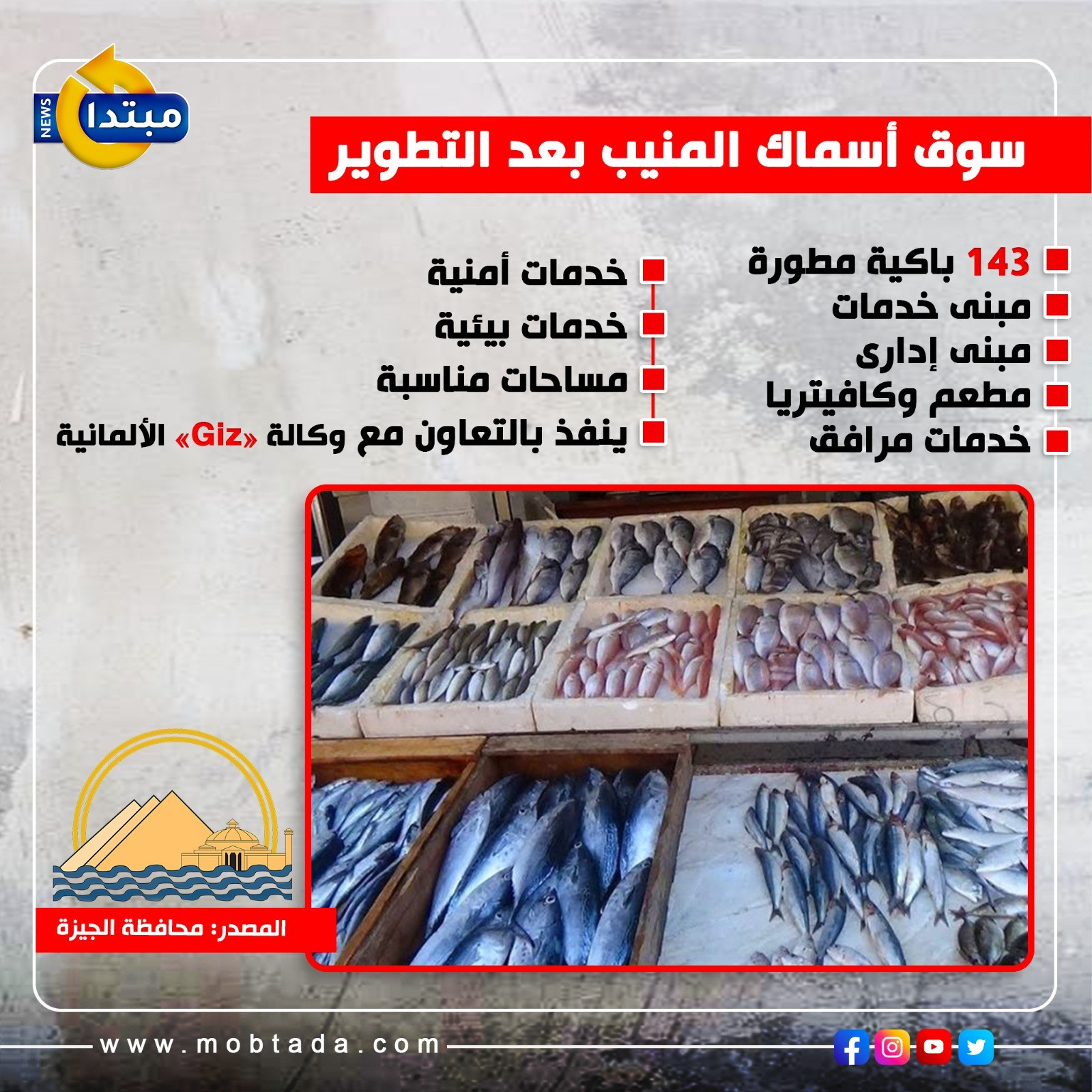 سوق أسماك المنيب بعد التطوير