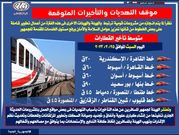 تأخيرات القطارات