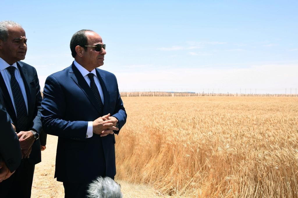 الرئيس السيسى يشهد افتتاح موسم حصاد القمح فى شرق العوينات