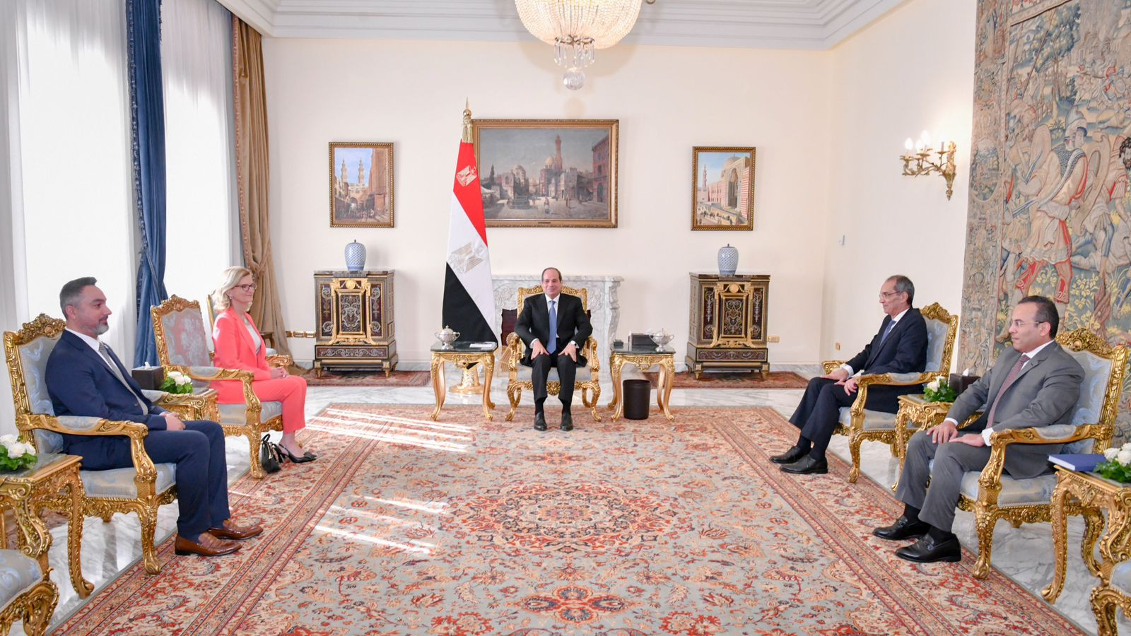 السيسى يستقبل الأمين العام للاتحاد الدولى للاتصالات