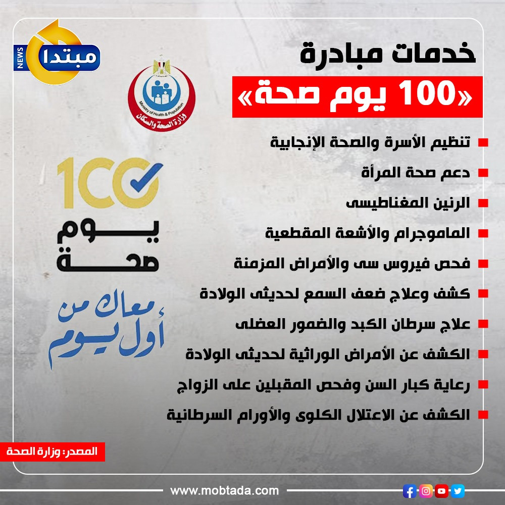 إنفو 100 يوم صحة