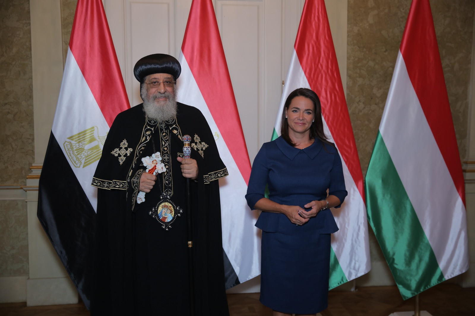 رئيسة المجر تستقبل البابا تواضروس