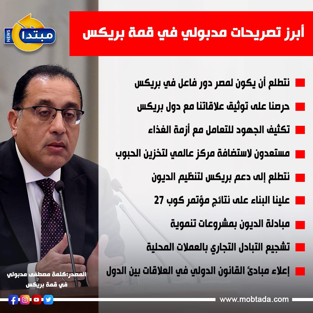 الدكتور مصطفى مدبولي في بريكس