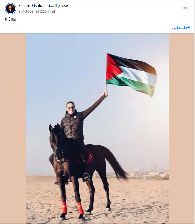 عصام السقا يدعم فلسطين