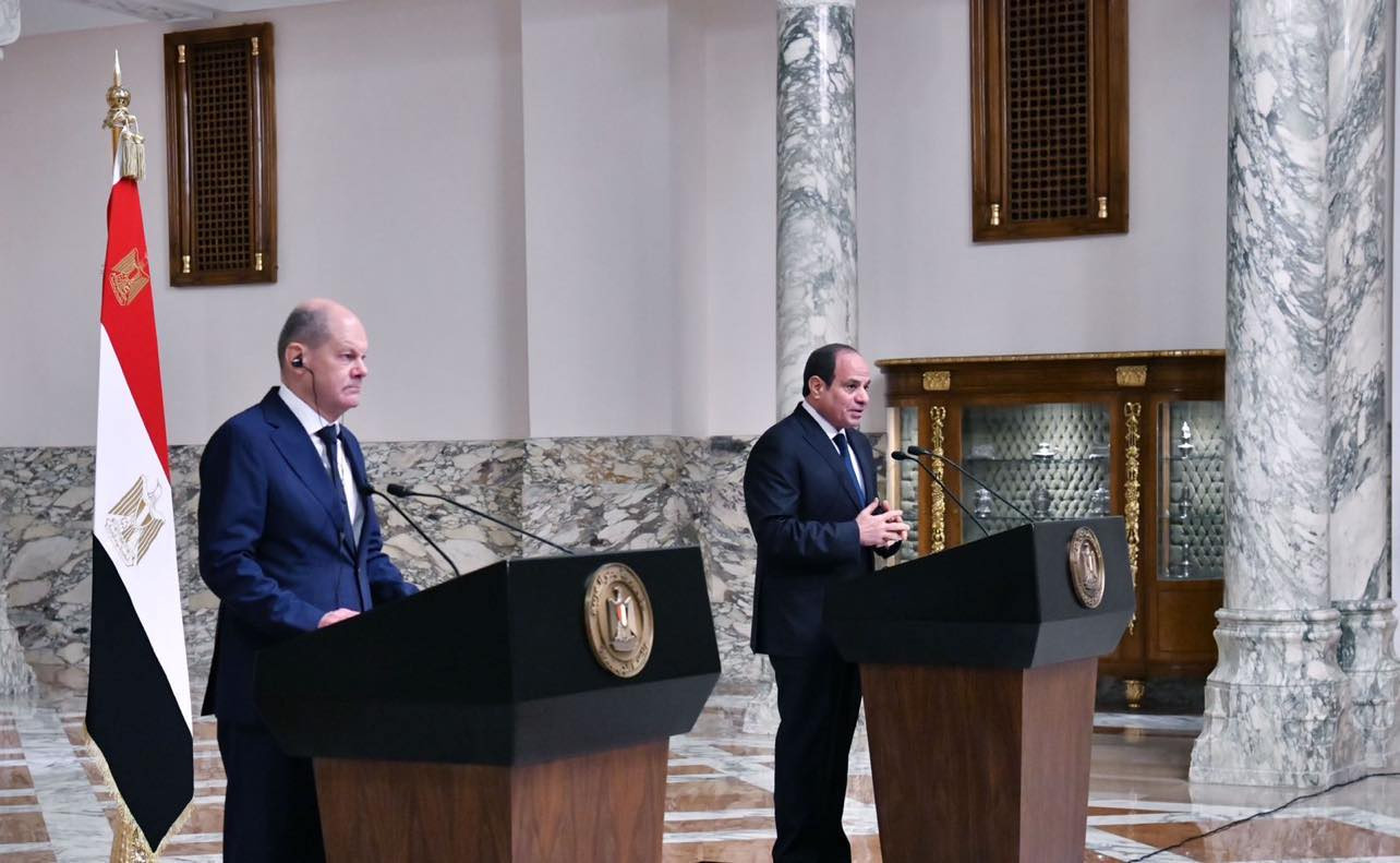 مباحثات الرئيس السيسي والمستشار الألماني