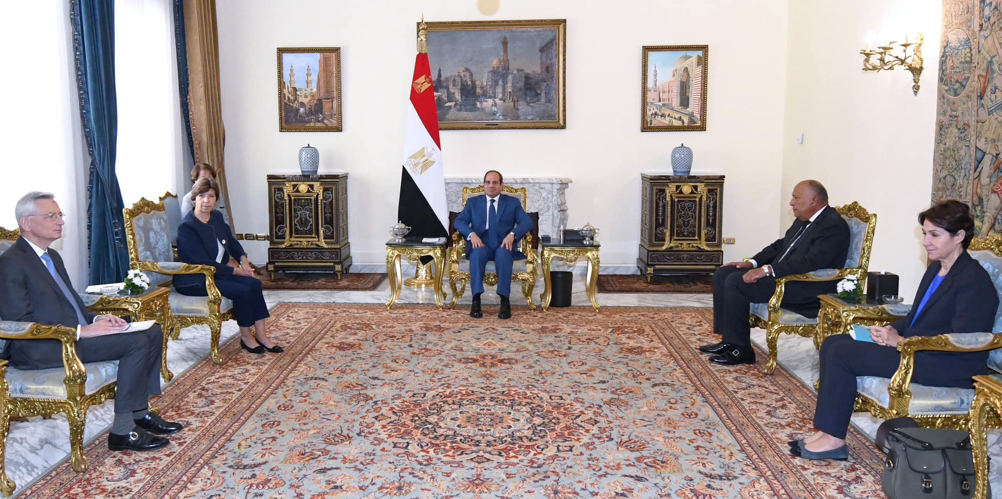 السيسي ووزيرة الخارجية الفرنسية