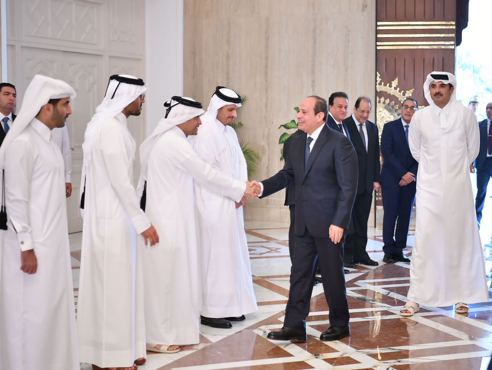 الرئيس السيسي وأمير قطر