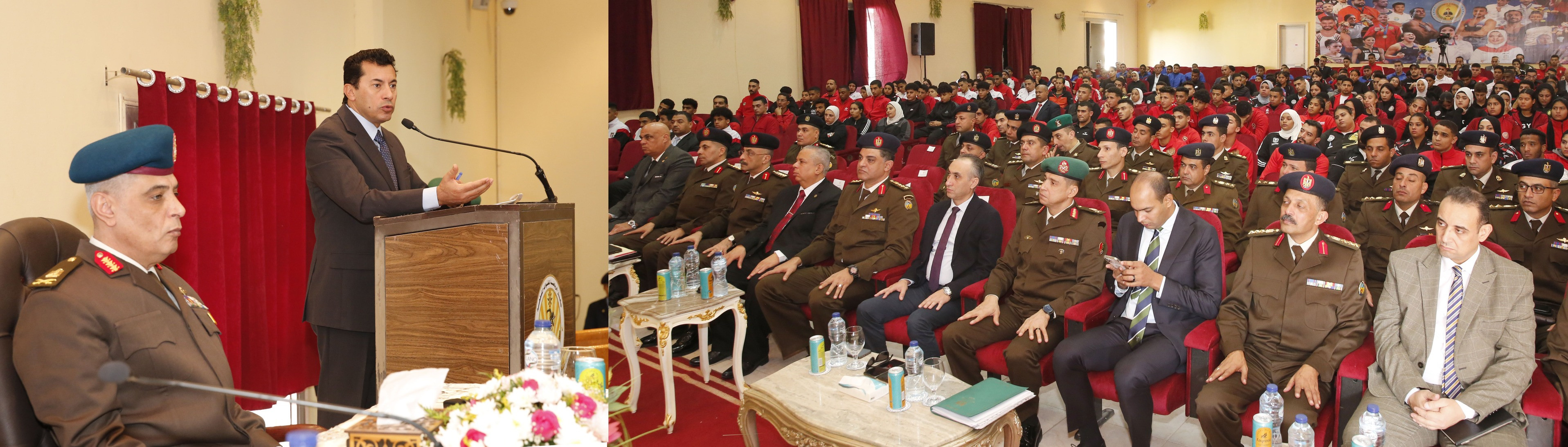 وزير الشباب يلتقي أبطال أندية المؤسسات العسكرية