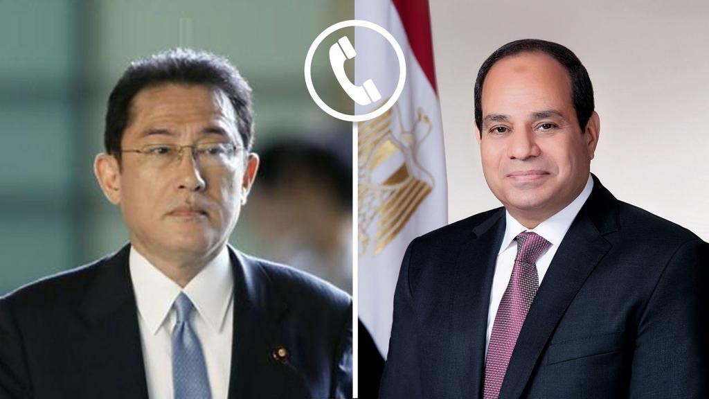 السيسي يبحث مع رئيس وزراء اليابان تطورات الأوضاع في الأراضي الفلسطينية