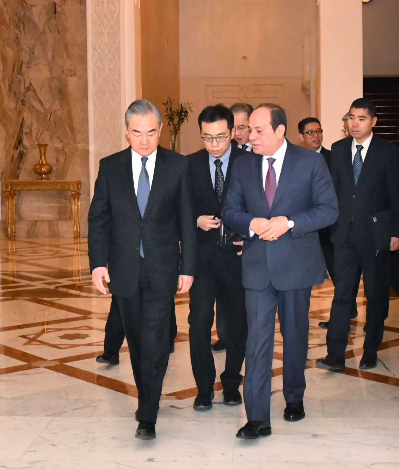 لقاء الرئيس السيسي مع وزير الخارجية الصيني